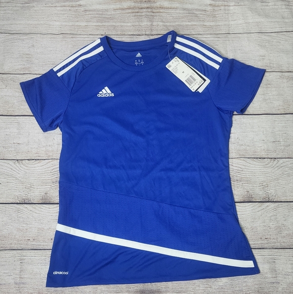adidas Tops - Blue and White Adidas Climacool Jersey M